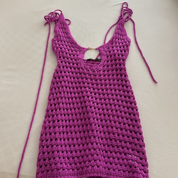 Marsthelabel crochet dress in purple NWT - Picture 5 of 5